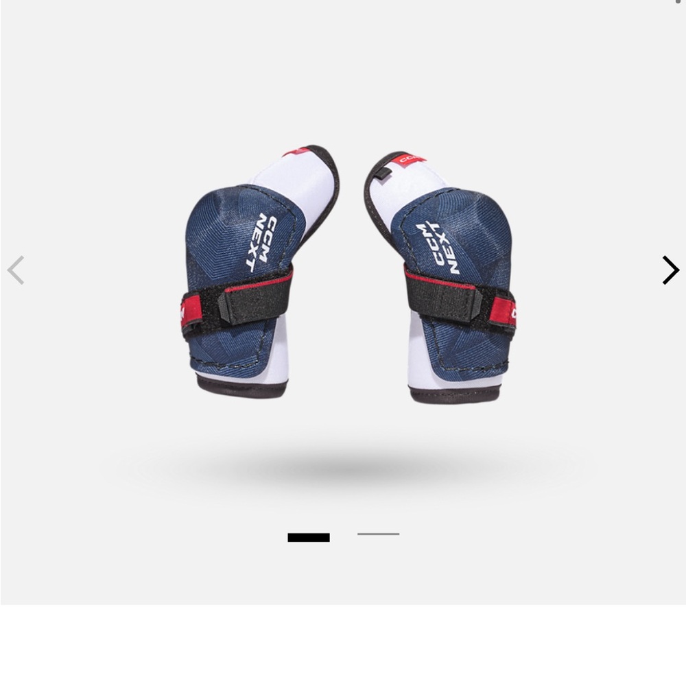 CCM NEXT ELBOW
PADS YOUTH
 - Blue and White, medium‎ (5-7 yo)